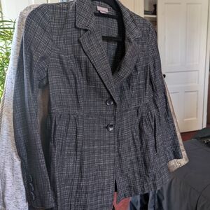 Women's Black Plaid Jacket